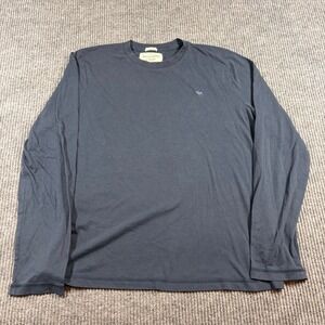 Abercrombie & Fitch Shirt Men's XL Muscle Fit Long Sleeve Navy Blue Logo Tee‎